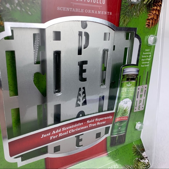 Scentsicles Scentable Ornament Holders Metal 3-Pack ~ Hope Joy Peace Reusable - Picture 3 of 10